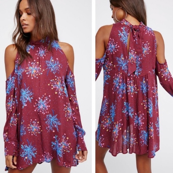 Free People Dresses & Skirts - Free People Kaleidoscope Dream Cold Shoulder Tunic - Size XS